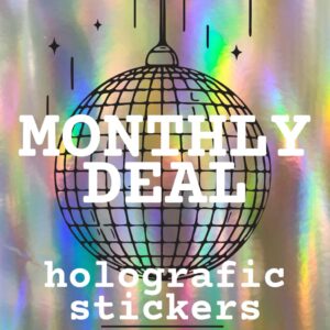 100 de stickere holographic 5cm UV la preț de 50